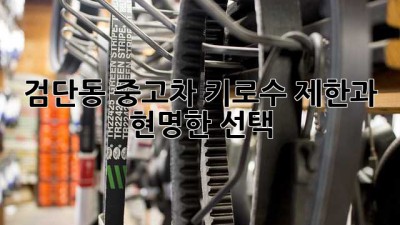 검단동 중고차, 키로수 제한과 현명한 선택